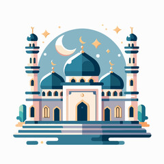 vector image of a beautiful mosque