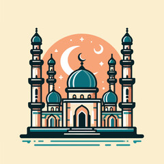 vector image of a beautiful mosque