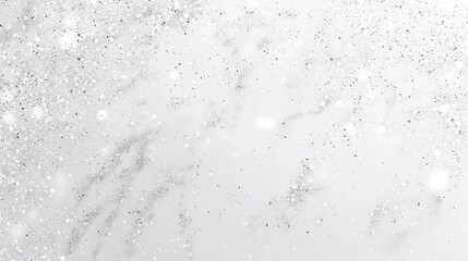 Silver Glitter on Marble Background