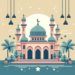 vector image of a beautiful mosque