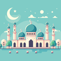 vector image of a beautiful mosque