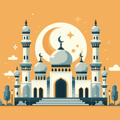 vector image of a beautiful mosque