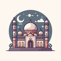 vector image of a beautiful mosque