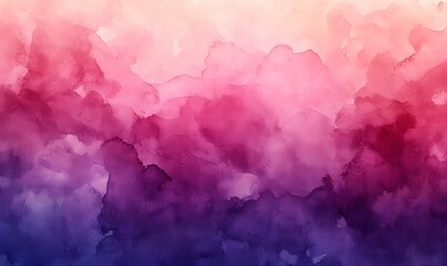 Obraz premium Abstract watercolor gradient background with soft transitions of pink and purple shades