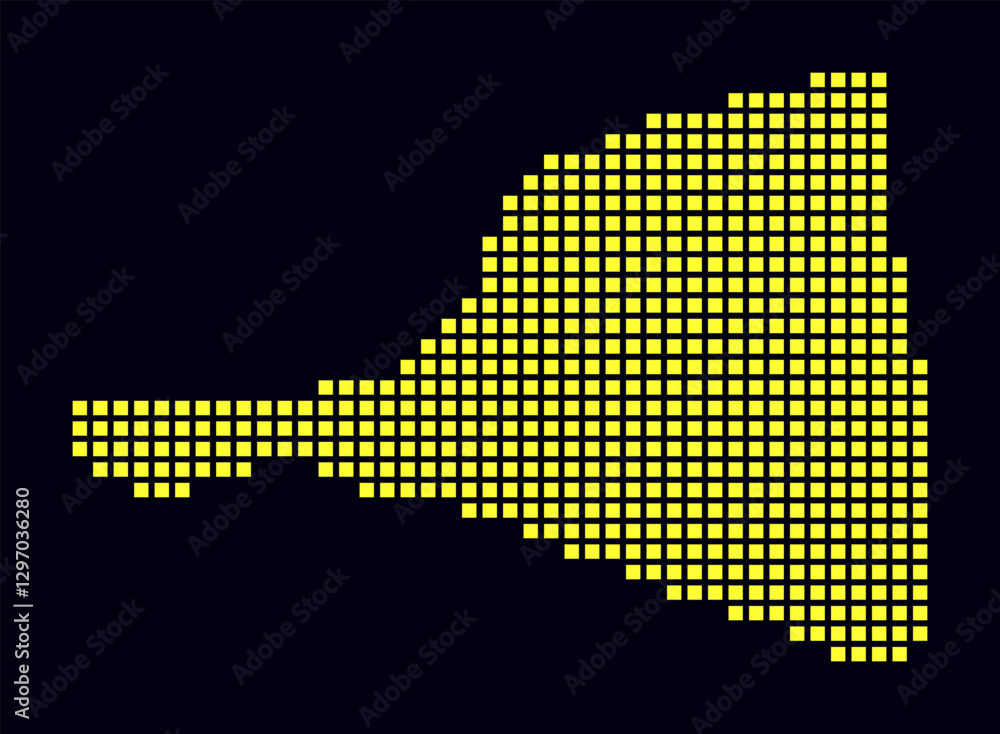 Poster saint martin dotted map. digital style map of the country on dark background. saint martin shape wit