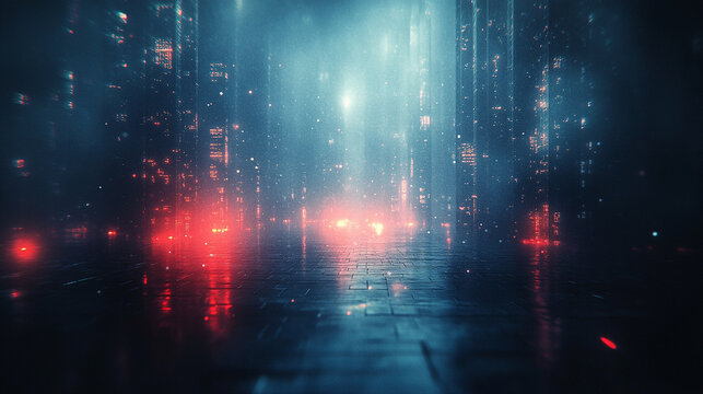 A digital art piece with a futuristic quantum theme, blending vibrant colors and geometric patterns to symbolize the intersection of technology and the unknown future.

