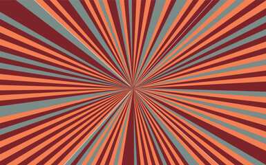 Fototapeta premium Pop art radial colorful comics book magazine cover. Striped green digital background. Cartoon funny retro pattern strip mock up. Vector halftone illustration. Sunburst, starburst shape.