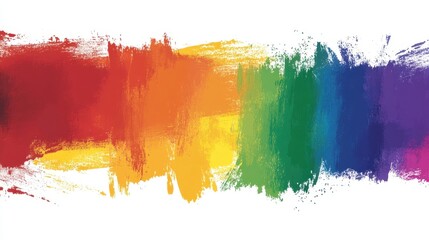Vibrant rainbow brush strokes creating a lively and colorful background.