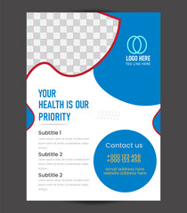 Premium Vector  Modern medical flyer design template
