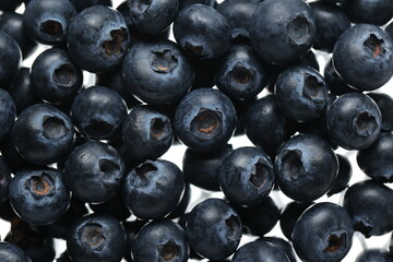 High-Quality Macro Photography of Fresh Blueberries with Detailed Texture