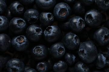 High-Quality Macro Photography of Fresh Blueberries with Detailed Texture