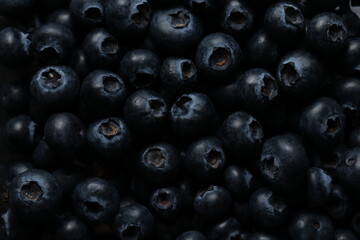 High-Quality Macro Photography of Fresh Blueberries with Detailed Texture