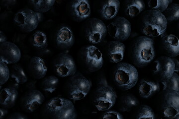 High-Quality Macro Photography of Fresh Blueberries with Detailed Texture