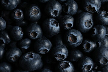 High-Quality Macro Photography of Fresh Blueberries with Detailed Texture