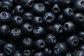 High-Quality Macro Photography of Fresh Blueberries with Detailed Texture