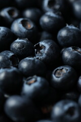 High-Quality Macro Photography of Fresh Blueberries with Detailed Texture
