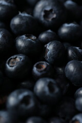High-Quality Macro Photography of Fresh Blueberries with Detailed Texture