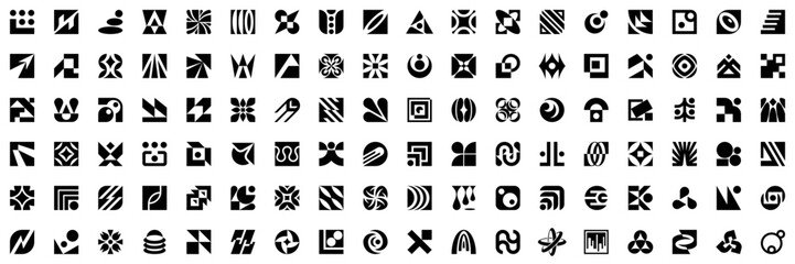 Abstract logos collection. Geometrical abstract logos. Icon design	
