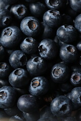 High-Quality Macro Photography of Fresh Blueberries with Detailed Texture