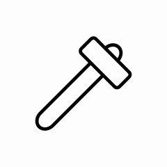 Wooden hammer mallet icon vector sign