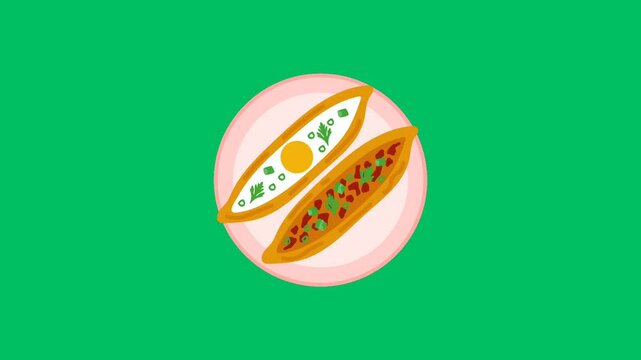 Illustration fruit papaya on green screen 