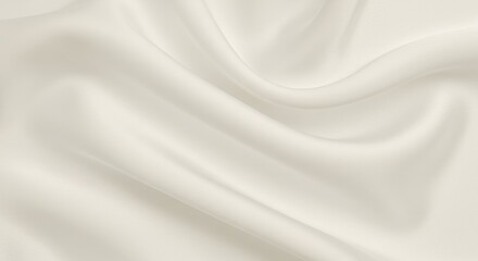Fototapeta premium Elegant Draped Ivory Silk Fabric - Luxurious, smooth, flowing, soft, gentle ivory silk fabric. Symbolizing purity, elegance, luxury, serenity, and sophistication