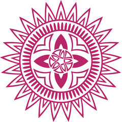 Fototapeta premium Elegant Floral Mandala Showcasing Symmetry and Beauty