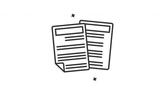 documents animated icon alpha channel motion graphic video design