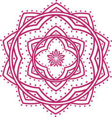 Elegant Floral Mandala Showcasing Symmetry and Beauty