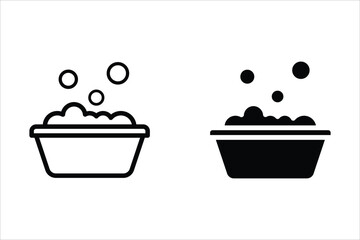 Tub icon. sign for mobile concept and web design. vector illustration