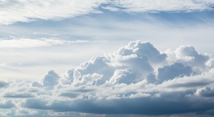 Heavenly Cloudscape: A Panoramic View - A dreamy, ethereal atmosphere. Symbolizing peace, serenity, hope, freedom, and transcendence