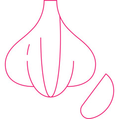 Garlic single vector icon illustration