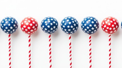 Fototapeta premium Festive Fourth of July Decorations with Red, White, and Blue Colors