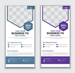 Vector creative unique digital marketing modern rack card and dl flyer template layout design