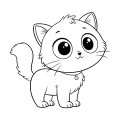 Cute Baby cat Coloring Page