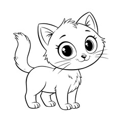 Cute Baby cat Coloring Page