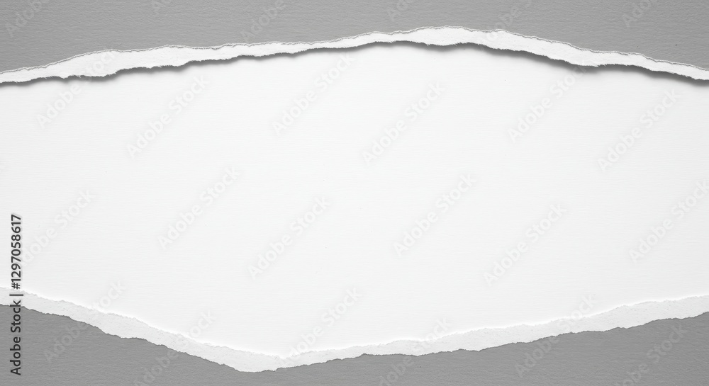 Poster torn paper frame background - a torn piece of paper revealing a white background. perfect for adding