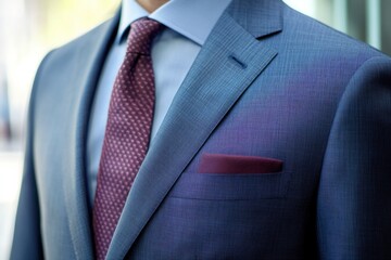 A professional man wearing a suit and red tie, ideal for corporate or business use