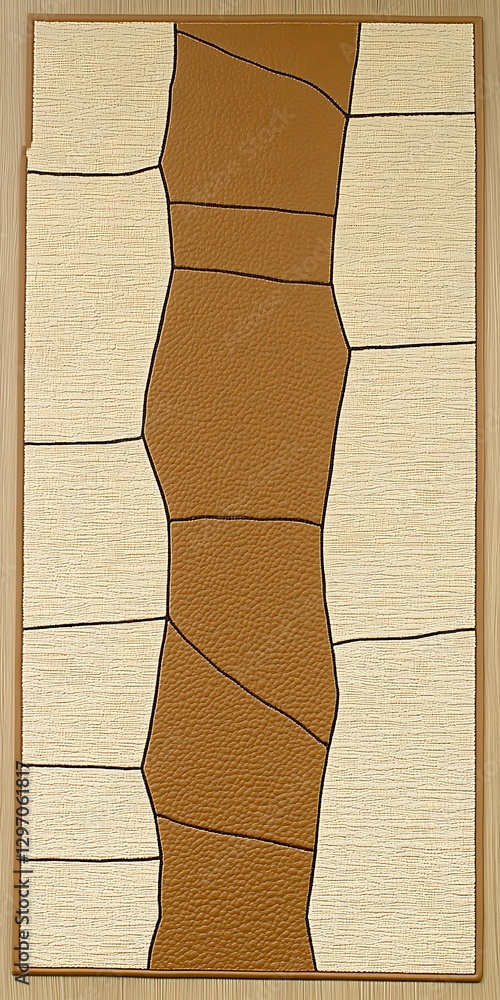 Poster modern abstract patterned rug with geometric shapes and textured design