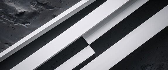 Obraz premium Diagonal white stripes on dark textured background for modern design.