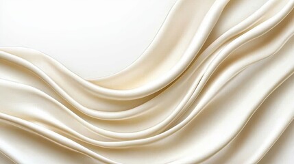 Obraz premium Elegant White Silk Fabric with Soft Flowing Waves and Texture