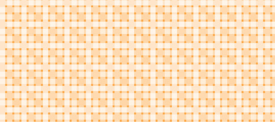 Orange and white plaid fabric texture background