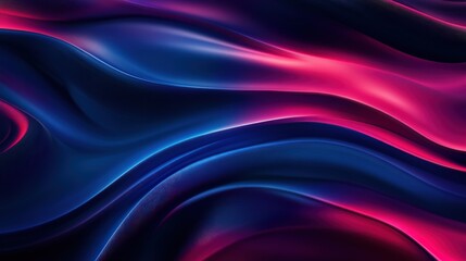 Obraz premium Futuristic Glowing Waves in Blue and Red with Digital Aesthetic