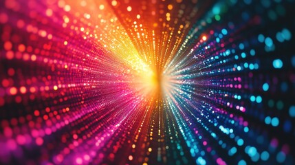 Vibrant colors burst into a mesmerizing display of light and energy in a digital artwork. Generative AI