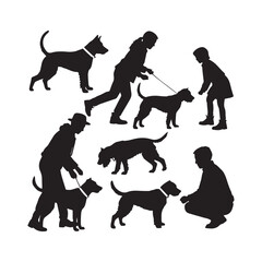 School fish silhouette. Group sea shoal small fishes swim in circle, shoaling and schooling ocean life, underwater ecosystem deep marine animals, plenty tuna, set black neat icons white background