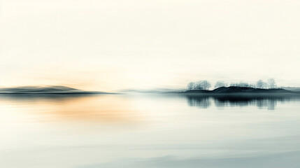 Fototapeta premium Exquisite digital artwork showcasing serene coastal views with a bright light tone, emphasizing modern aesthetics and peaceful natural beauty.