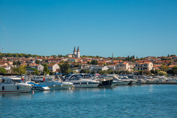 Der Ort Medulin und der Hafen, Kroatien, Istrien