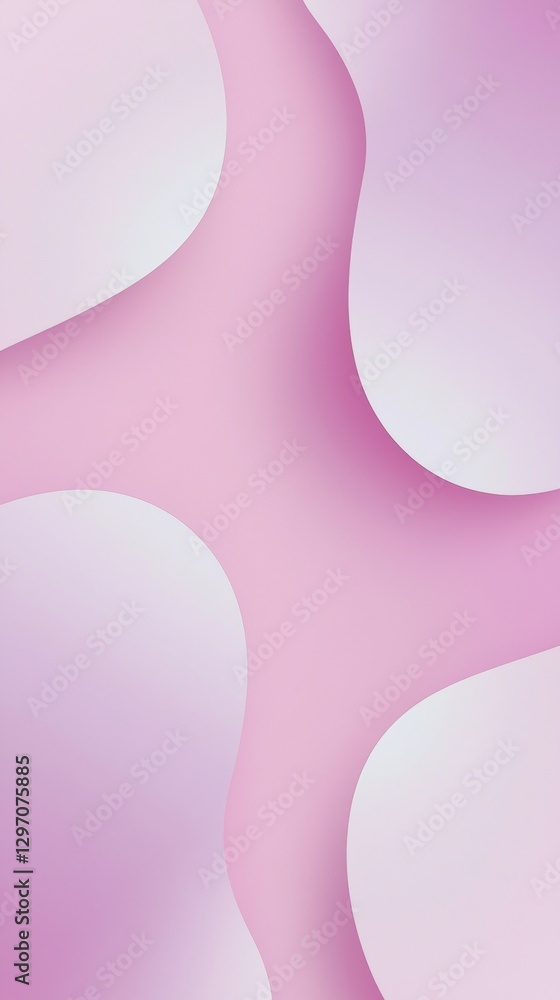 Poster smooth, undulating shapes in shades of pink and purple create a captivating abstract background, ide