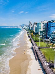 Itapema - aerial view of the beach and the Itapema walkway