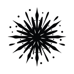 Obraz premium black and white snowflake